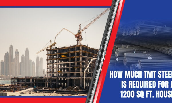 How much TMT Steel is Required for a 1200 sq ft. house