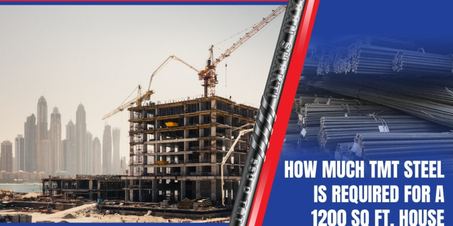 How much TMT Steel is Required for a 1200 sq ft. house