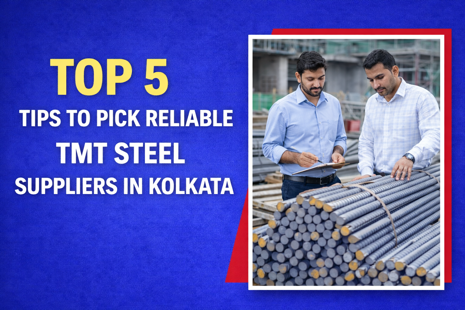 Top 5 Tips to Pick Reliable TMT Steel Suppliers in Kolkata